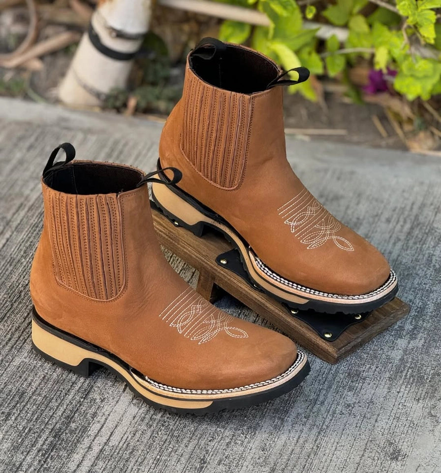 Botina country texana couro + Brinde