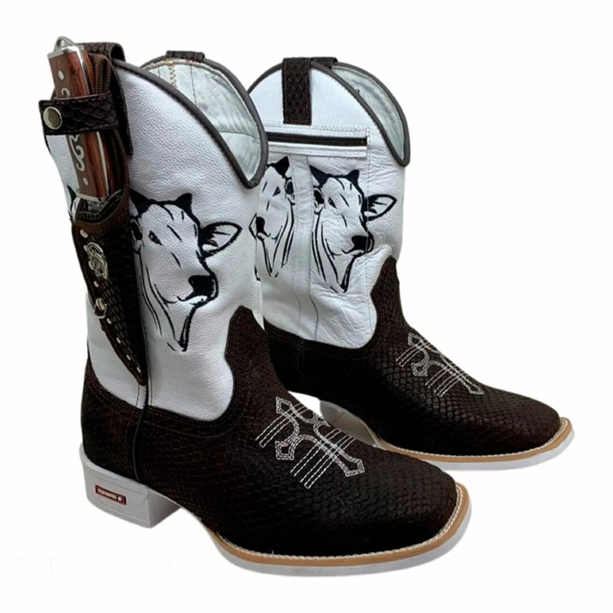 Bota + Faca Boi Nelore – Couro Cano Napa Flay
