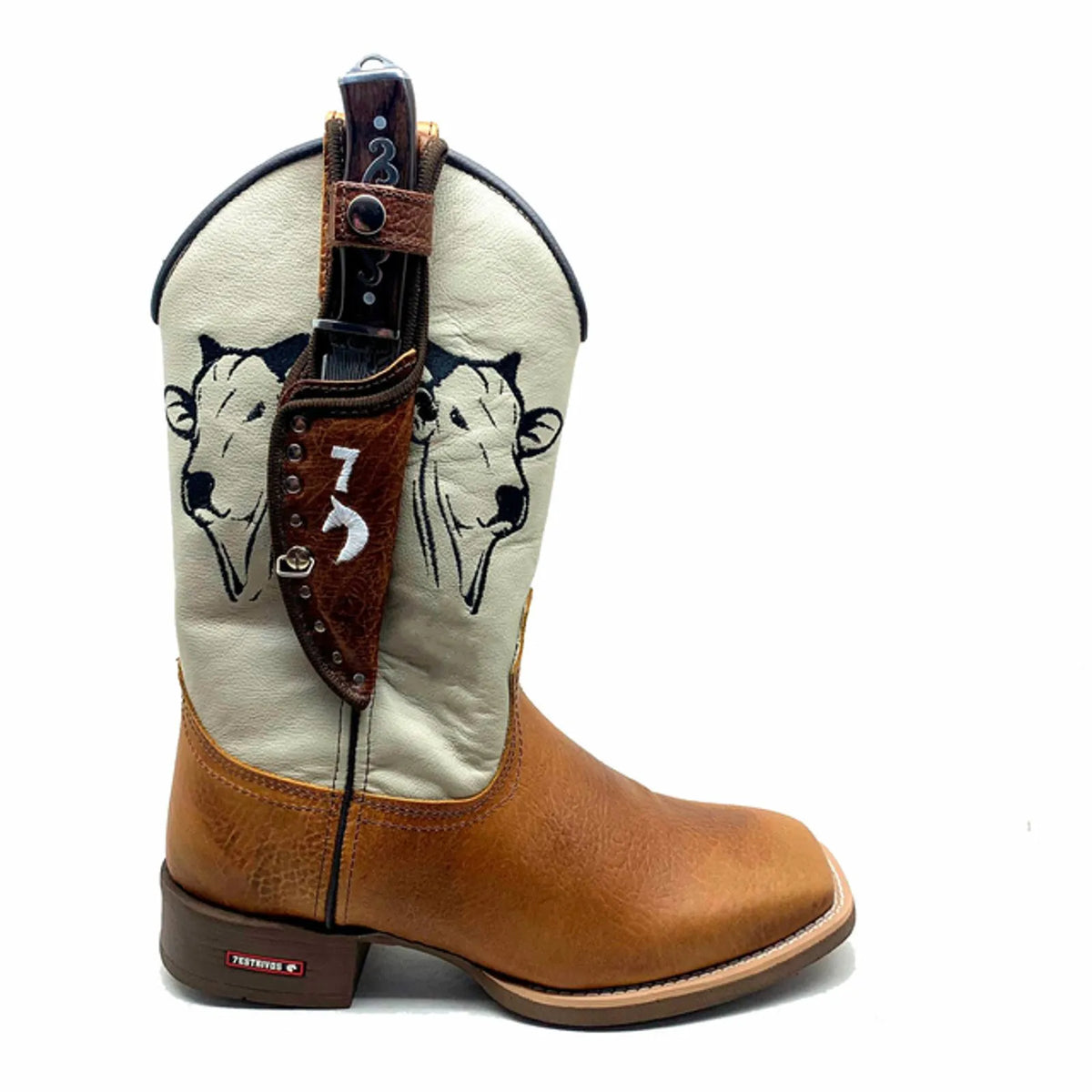 Bota + Faca Boi Nelore – Couro Cano Napa Flay
