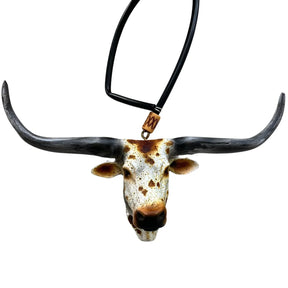 Enfeite Retrovisor Boi Long Horn + mini laço brinde
