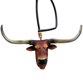 Enfeite Retrovisor Boi Long Horn + mini laço brinde
