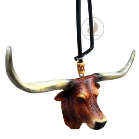 Enfeite Retrovisor Boi Long Horn + mini laço brinde