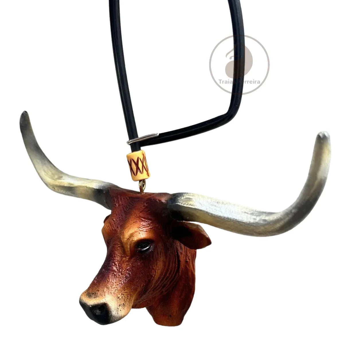 Enfeite Retrovisor Boi Long Horn + mini laço brinde