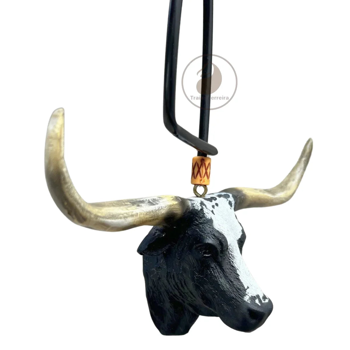 Enfeite Retrovisor Boi Long Horn + Mini laço