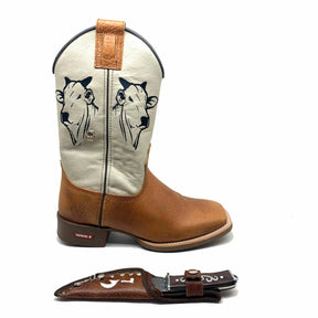 Bota + Faca Boi Nelore – Couro Cano Napa Flay