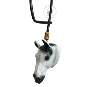 Enfeite De Retrovisor Country Formato De Cavalo Mangalarga Machador + Mini Laço