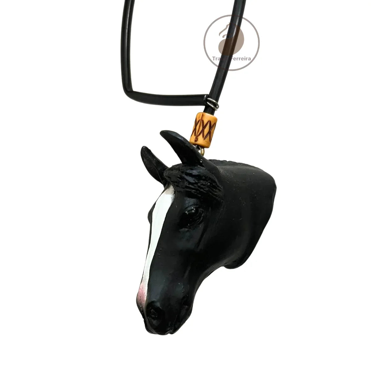 Enfeite De Retrovisor Country Formato De Cavalo Mangalarga Machador + Mini Laço