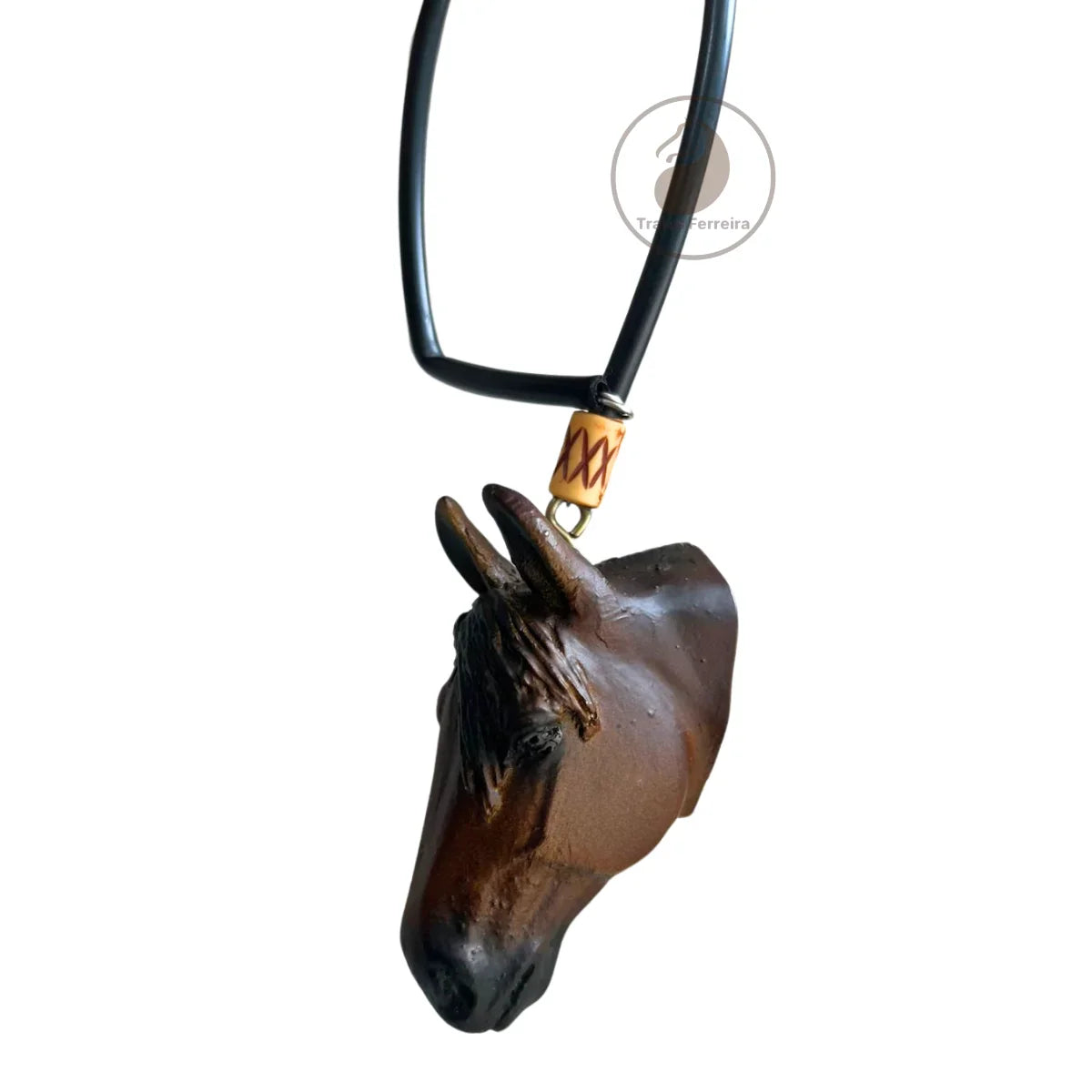 Enfeite De Retrovisor Country Formato De Cavalo Quarto de Milha + Mini Laço