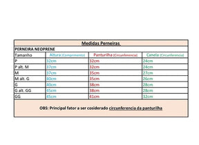 Perneira Neoprene Com Zíper Marrom e Preta