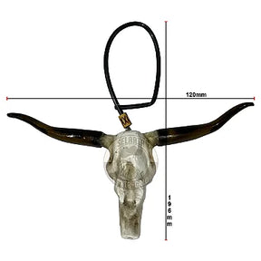 LongHorn Cabeça De Boi Para Retrovisor Pintura Fosca