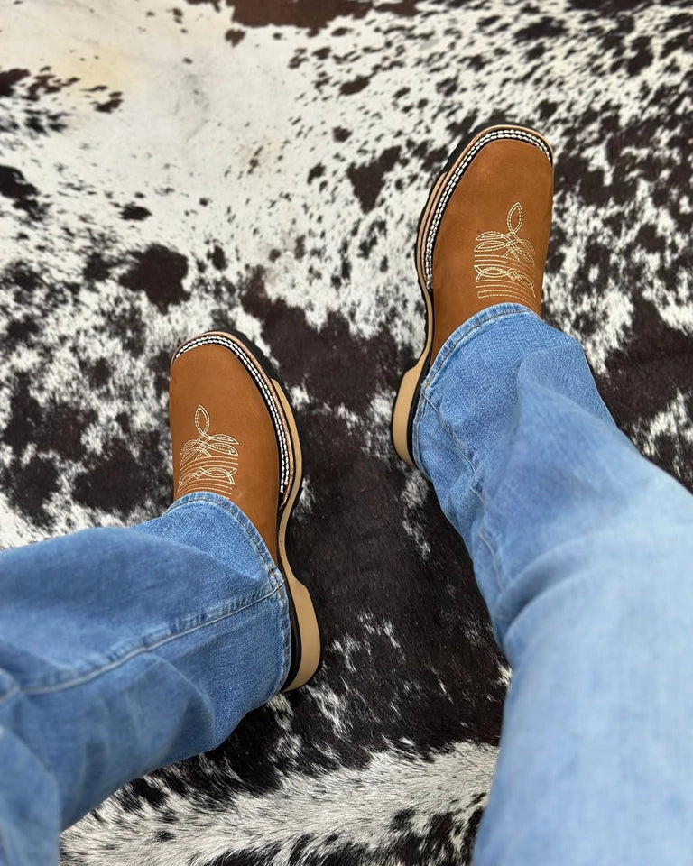 Botina country texana couro + Brinde