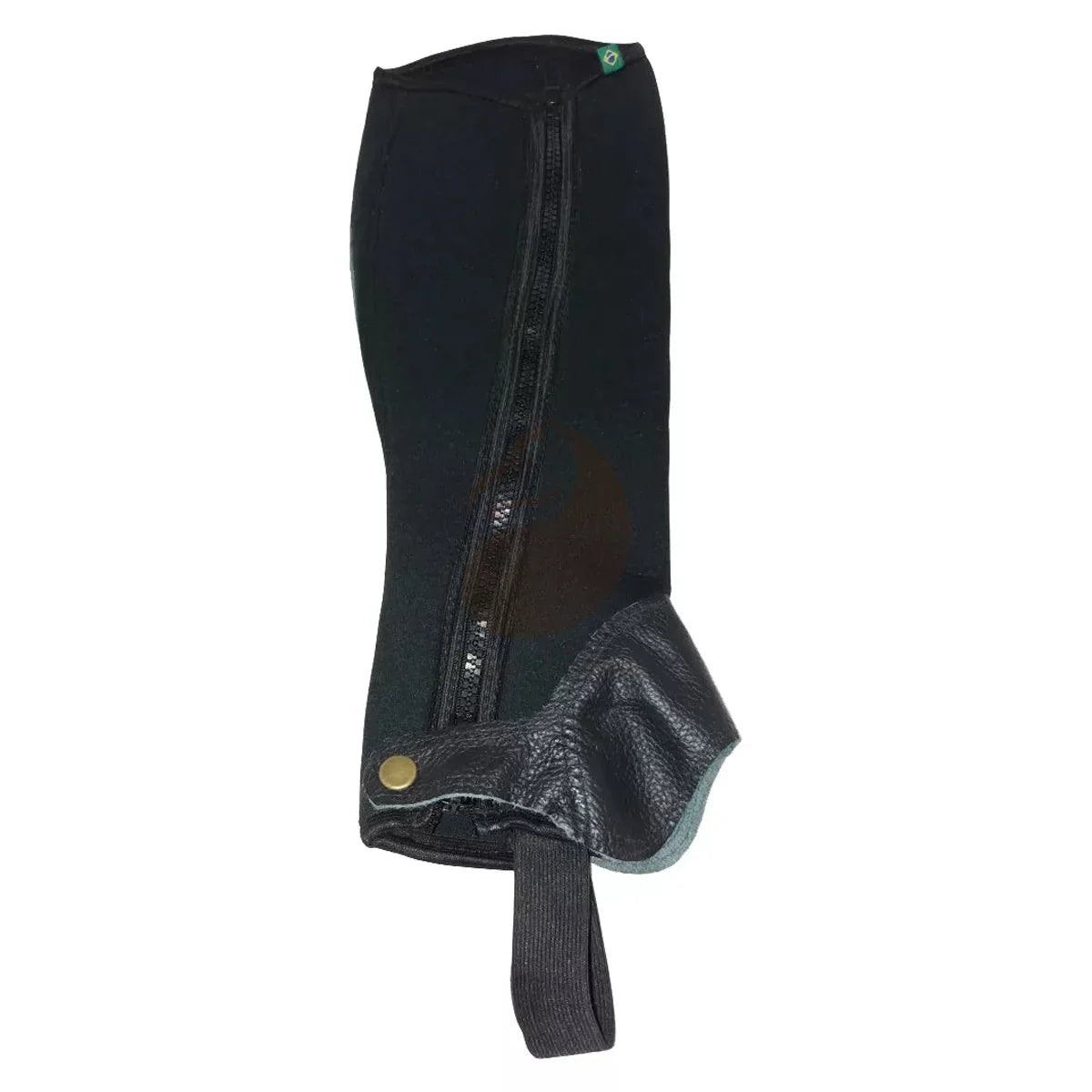 Perneira Neoprene Com Zíper Marrom e Preta